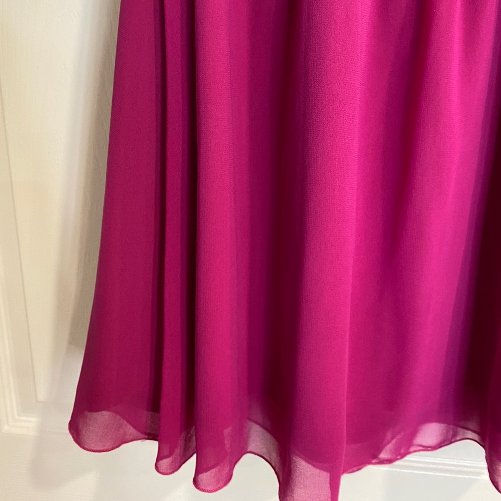 •2/$25• Final Touch Fuchsia Halter Dress Size Medium - Picture 3 of 4